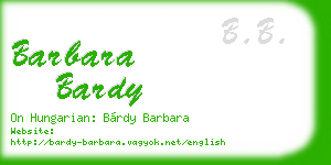 barbara bardy business card